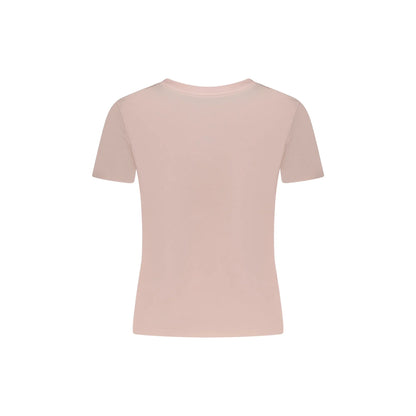 Guess Jeans T-Shirt Maniche Corte Donna Rosa Stampa Logo - vista 2
