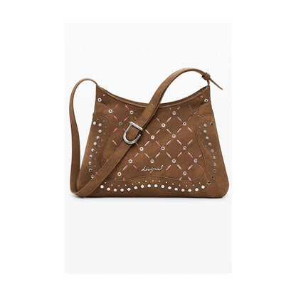 DESIGUAL Borsa Donna a Tracolla Yankee Manaos con Borchie Borse Marrone - foto prodotto