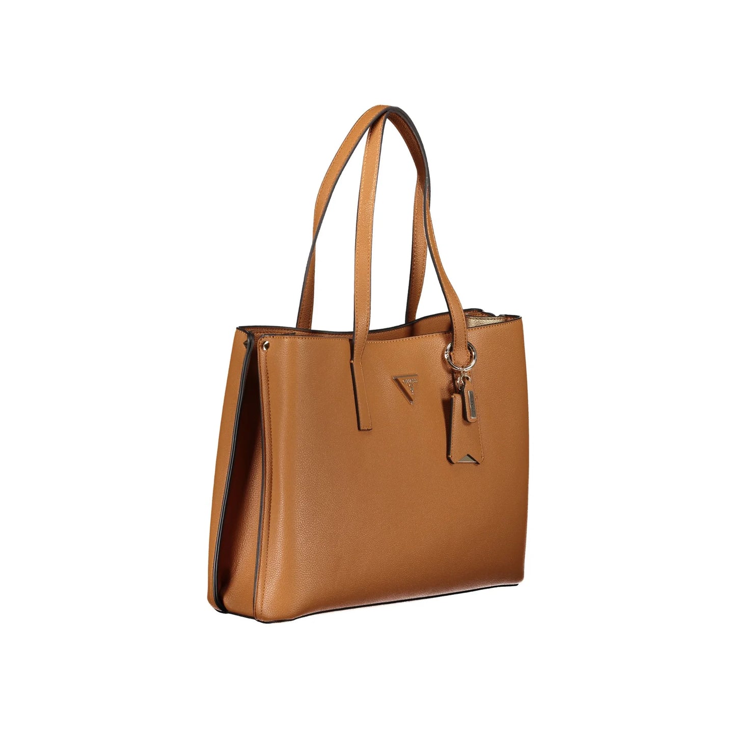 GUESS JEANS Borsa Donna Marrone Meridian a Spalla con Tasche Esterne e Zip Borse - vista 3