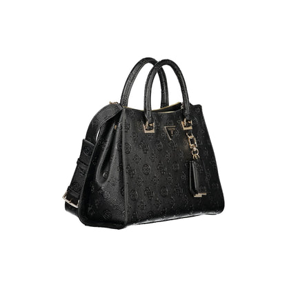 Guess Jeans Borsa a Tracolla Donna Nera Dettagli a Contrasto Borse nero - vista 3