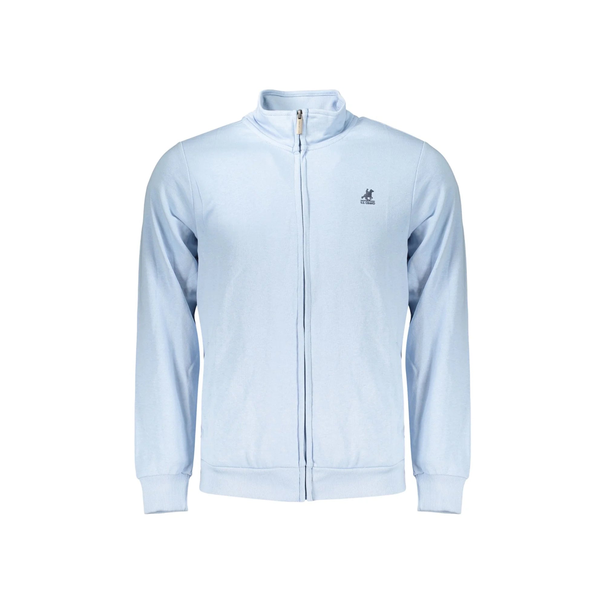 U.S. GRAND FELPA CON ZIP UOMO AZZURRO