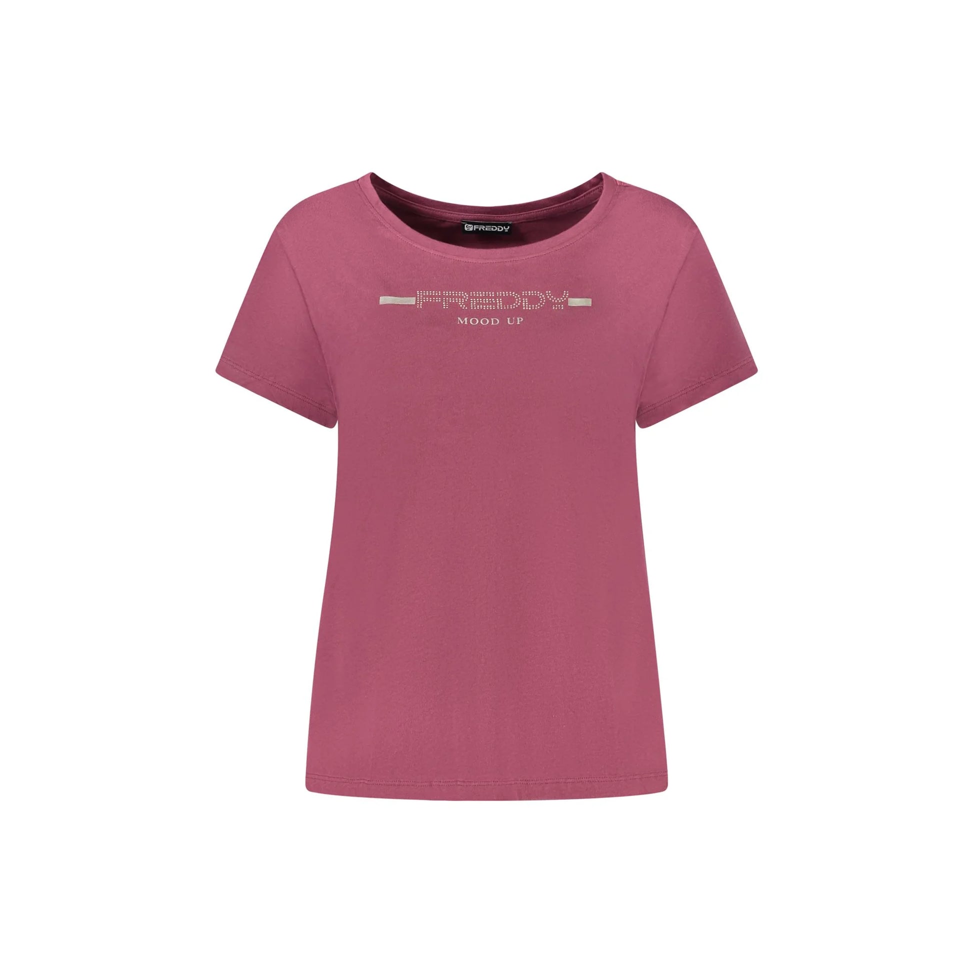 Freddy T-Shirt Maniche Corte Donna Viola Applicazione Strass - foto prodotto