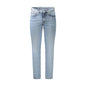 Calvin Klein Jeans Uomo Azzurri Slim Taper Effetto Slavato Logo Azzurro - foto prodotto