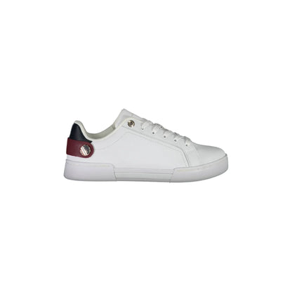 TOMMY HILFIGER Scarpe Donna Bianche con Lacci e Logo Iconico Sneakers Bianco - foto prodotto