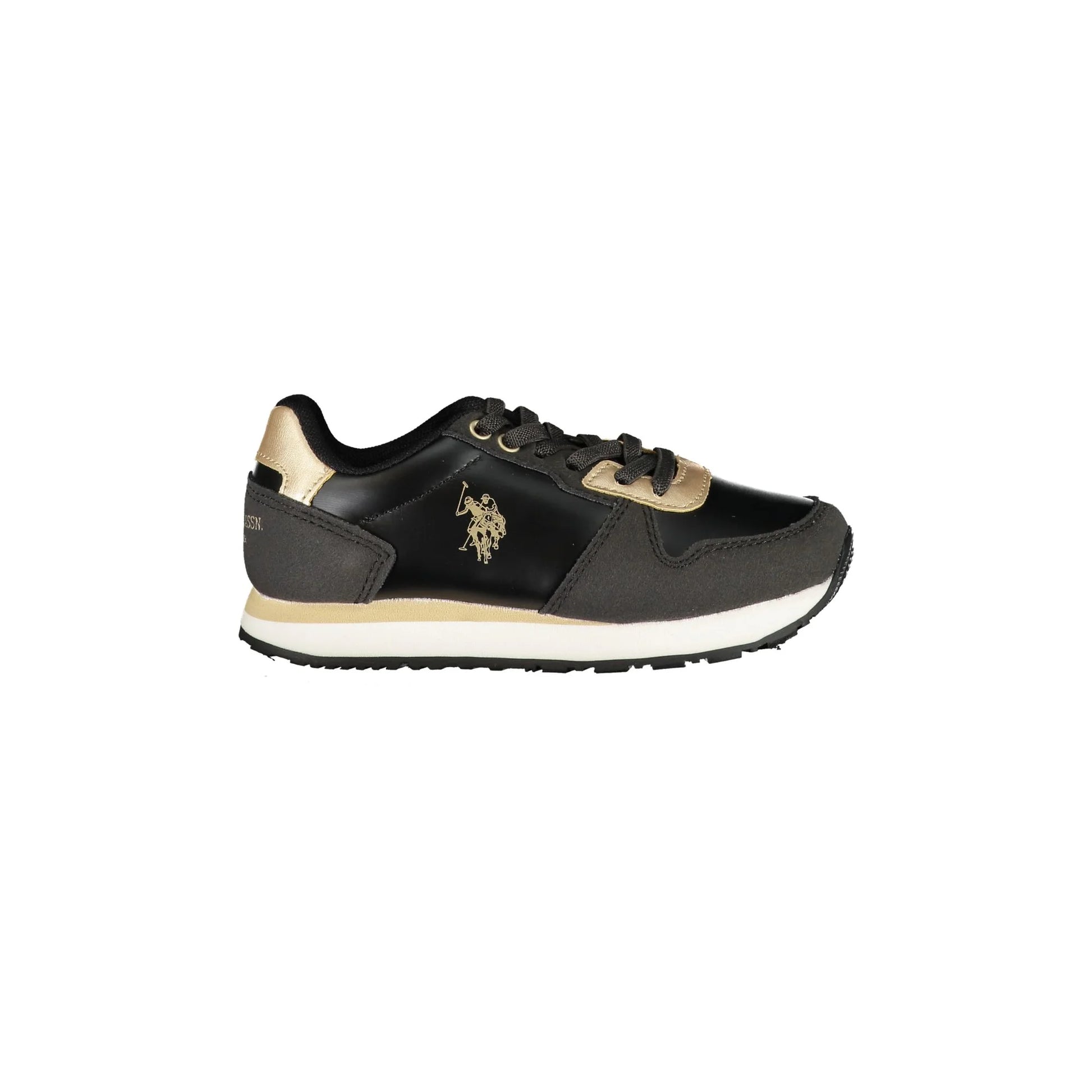 U.S. POLO ASSN. Scarpe Sneakers Bambino Nero con Dettagli a Contrasto - foto prodotto