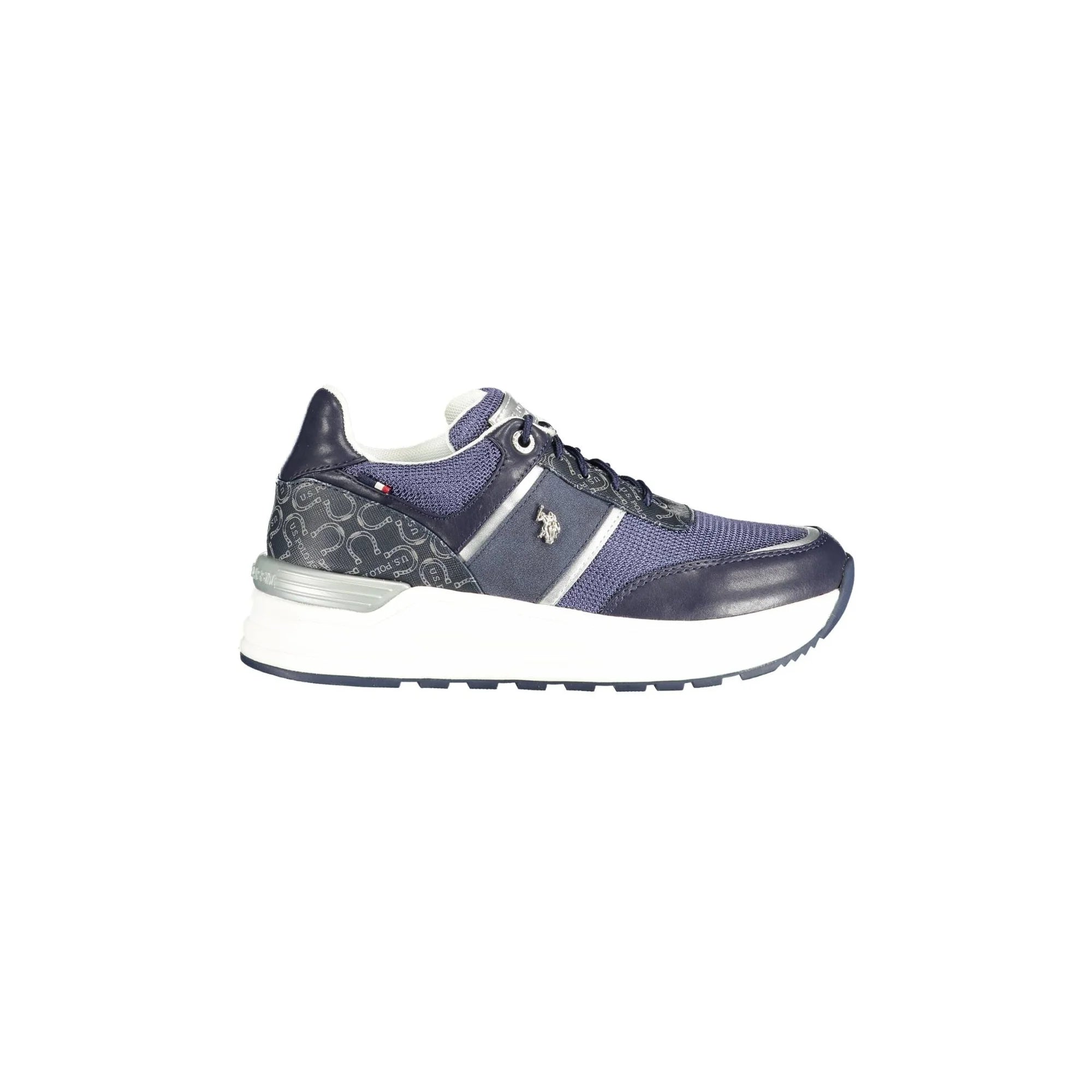 U.S. POLO ASSN. Scarpe Sneakers Donna Blu con Lacci e Logo - foto prodotto