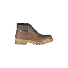 CARRERA Botins Femininos Marrons com Atacadores e Detalhes em Contraste