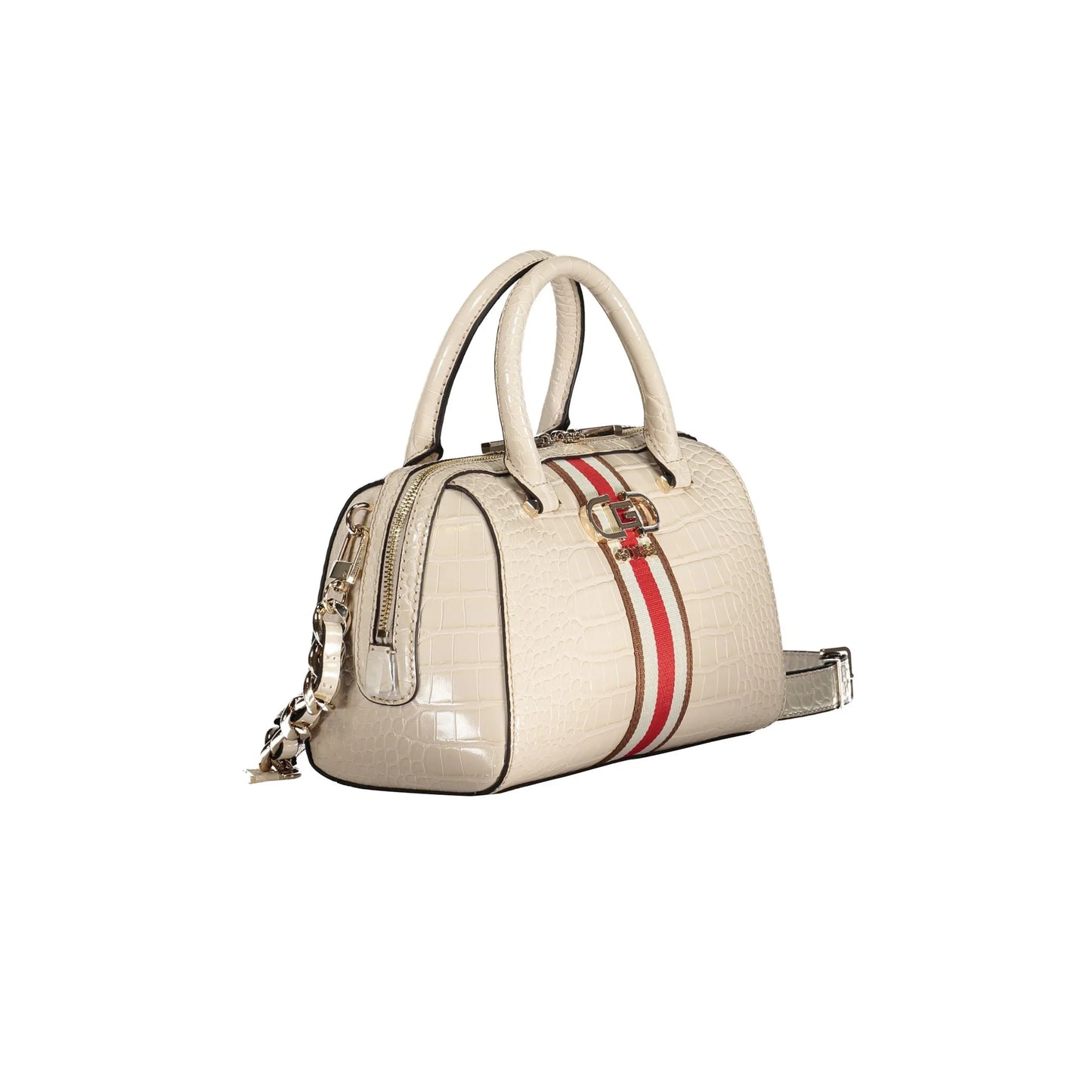 Guess Jeans Borsa Donna Nelka Beige con Doppi Manici e Tracolla Borse - vista 3