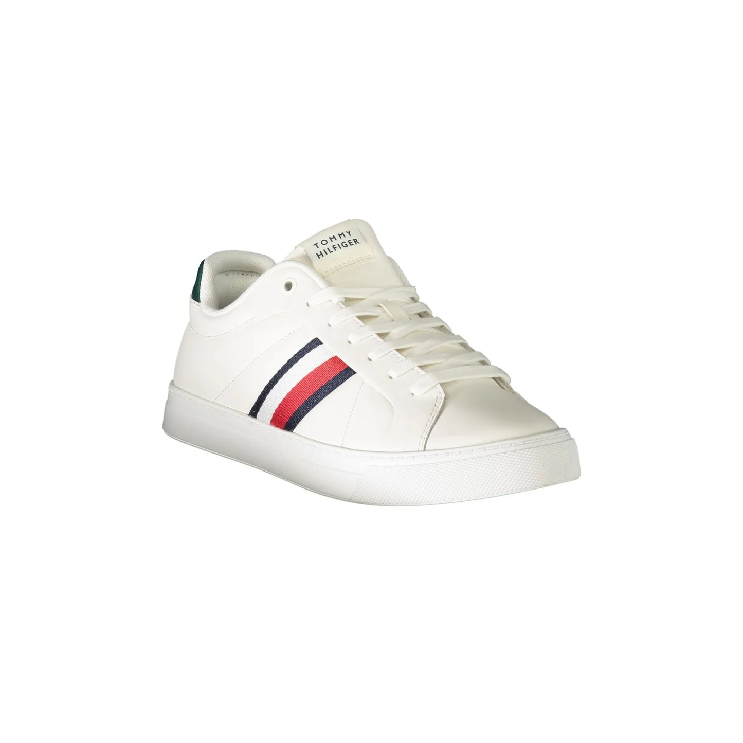 TOMMY HILFIGER Scarpe Sneakers Uomo Bianche con Dettagli Verdi bianco - vista 2