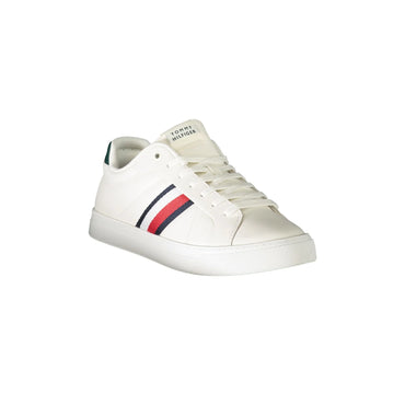 TOMMY HILFIGER Scarpe Sneakers Uomo Bianche con Dettagli Verdi bianco - vista 2