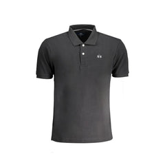 La Martina Polo Maniche Corte Uomo Nera Ricamo