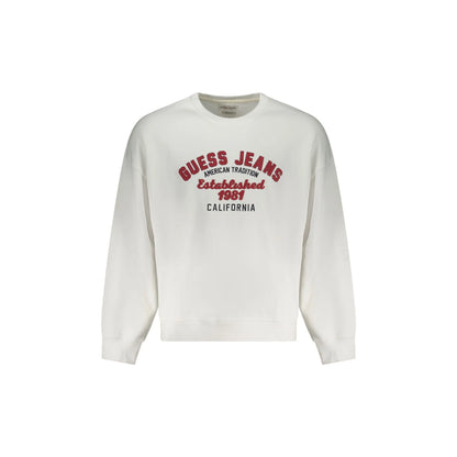 Guess Jeans Felpa Maniche Lunghe Uomo Bianca Ricamo Felpe Bianco - foto prodotto
