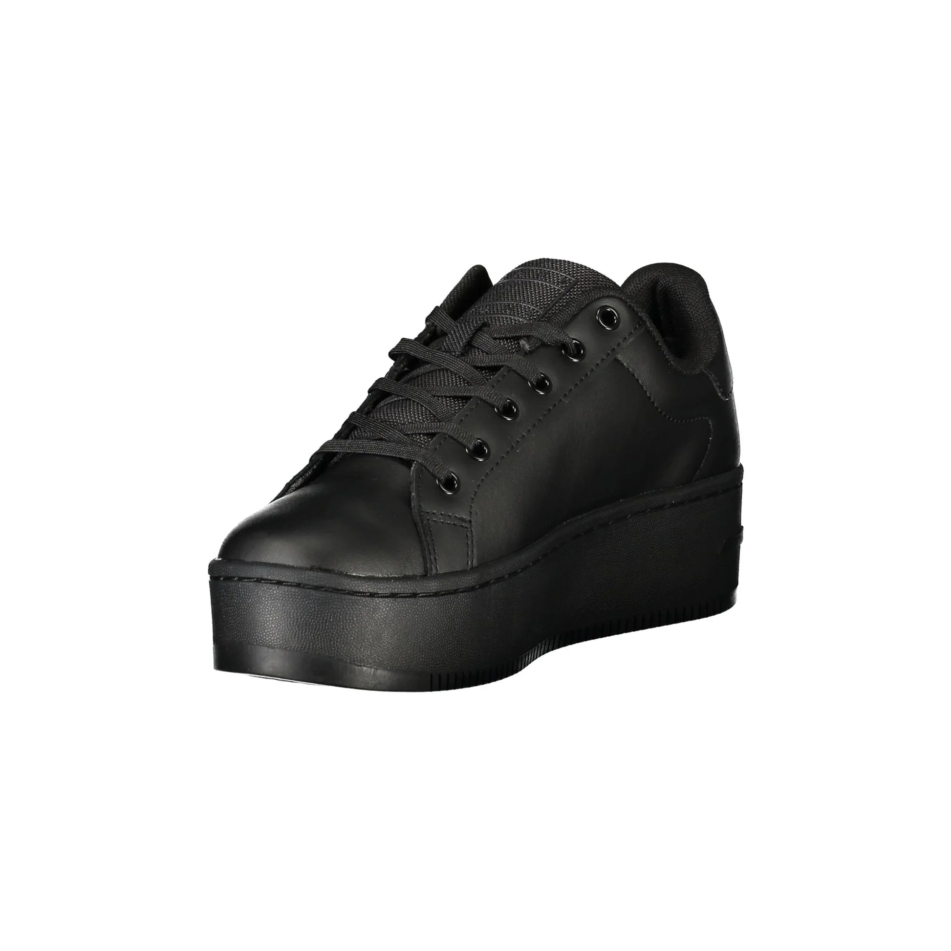 TOMMY HILFIGER Scarpe Sneakers Donna Nere con Zeppa 5 cm e Plantare Removibile nero - vista 3