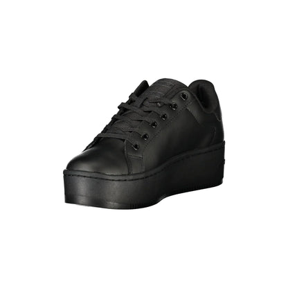 TOMMY HILFIGER Scarpe Sneakers Donna Nere con Zeppa 5 cm e Plantare Removibile nero - vista 3