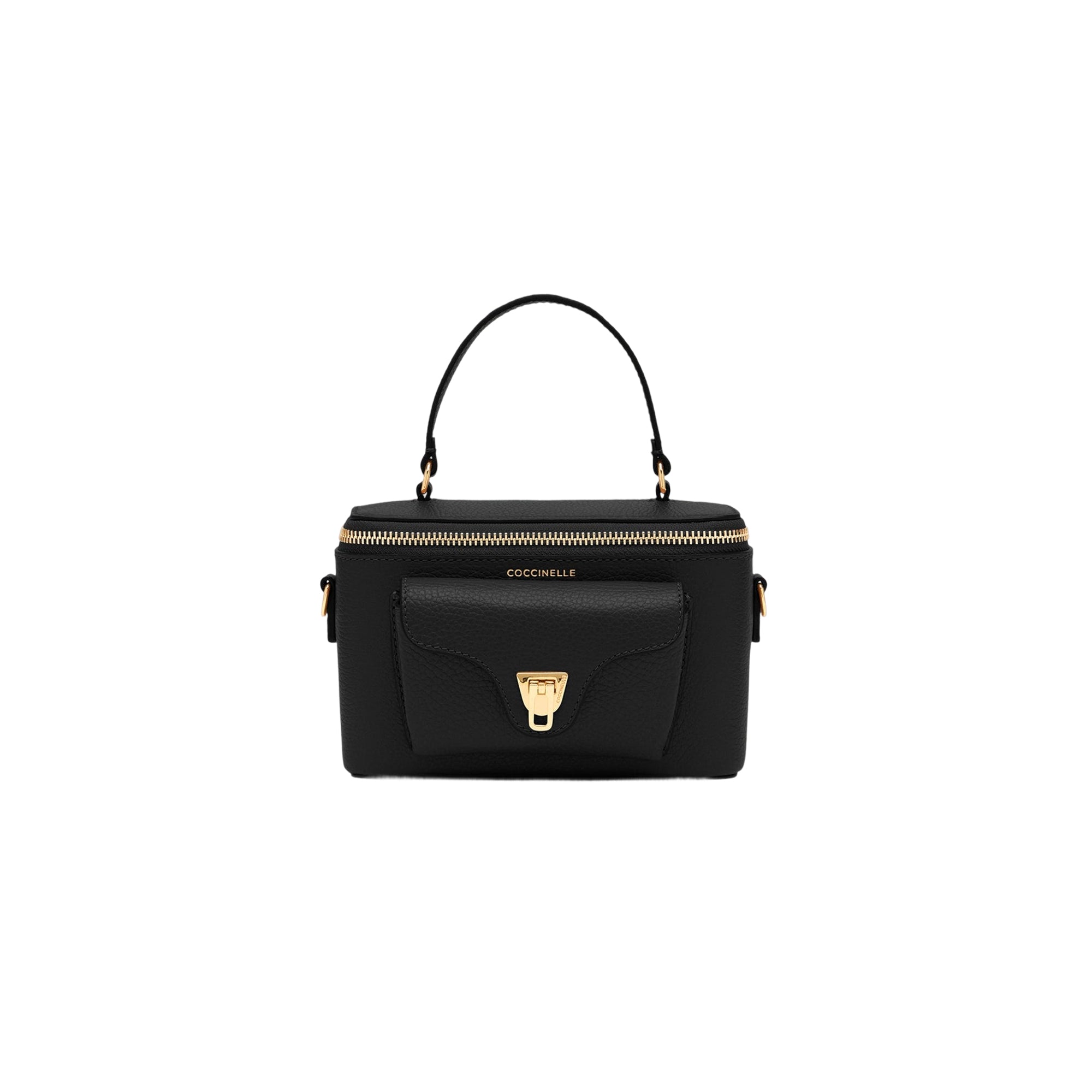 COCCINELLE Borsa Donna a Tracolla Nera, In Vera Pelle, Beat Generation