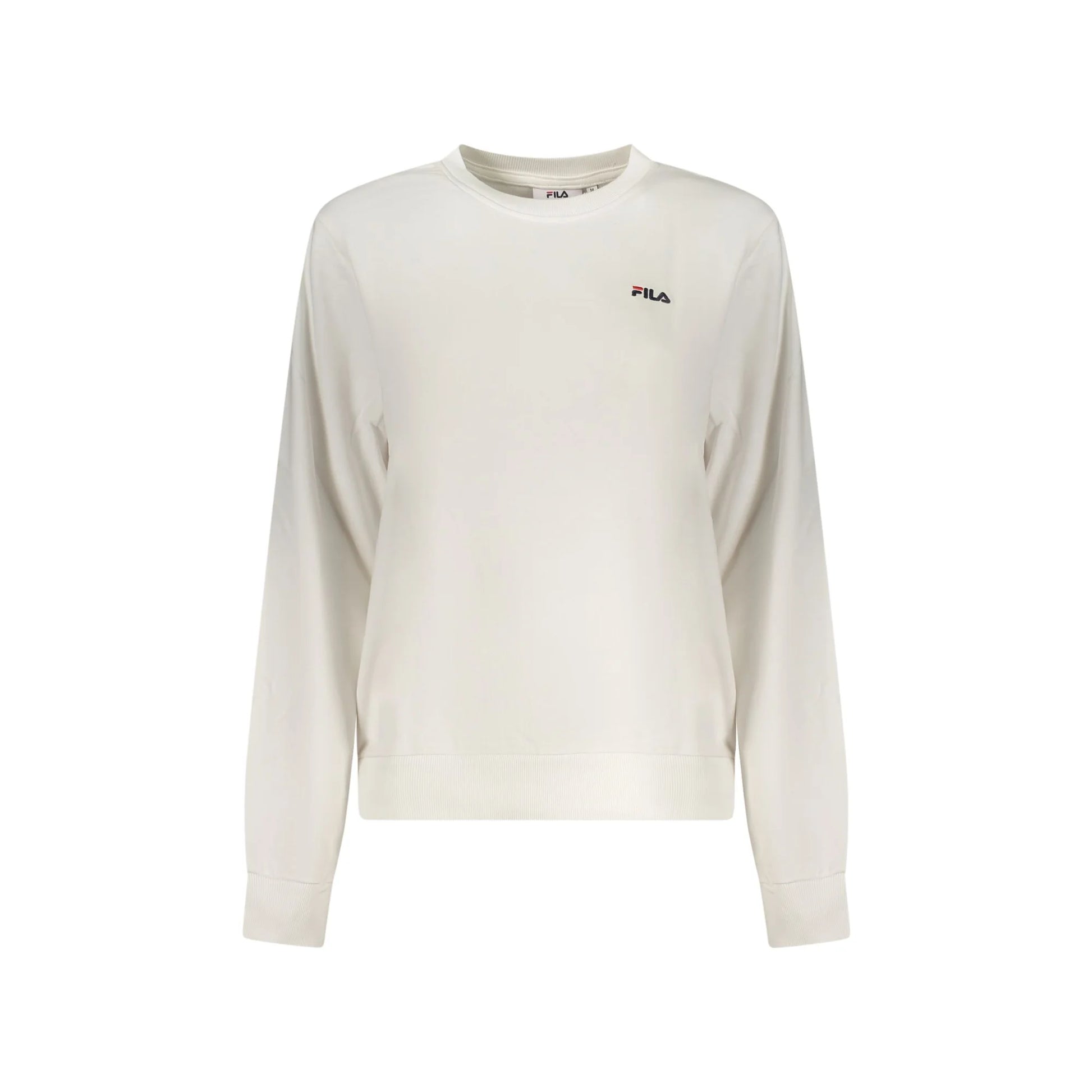 Fila Felpa Donna Bianca Girocollo Garzata Ricamo Logo Felpe Bianco - foto prodotto
