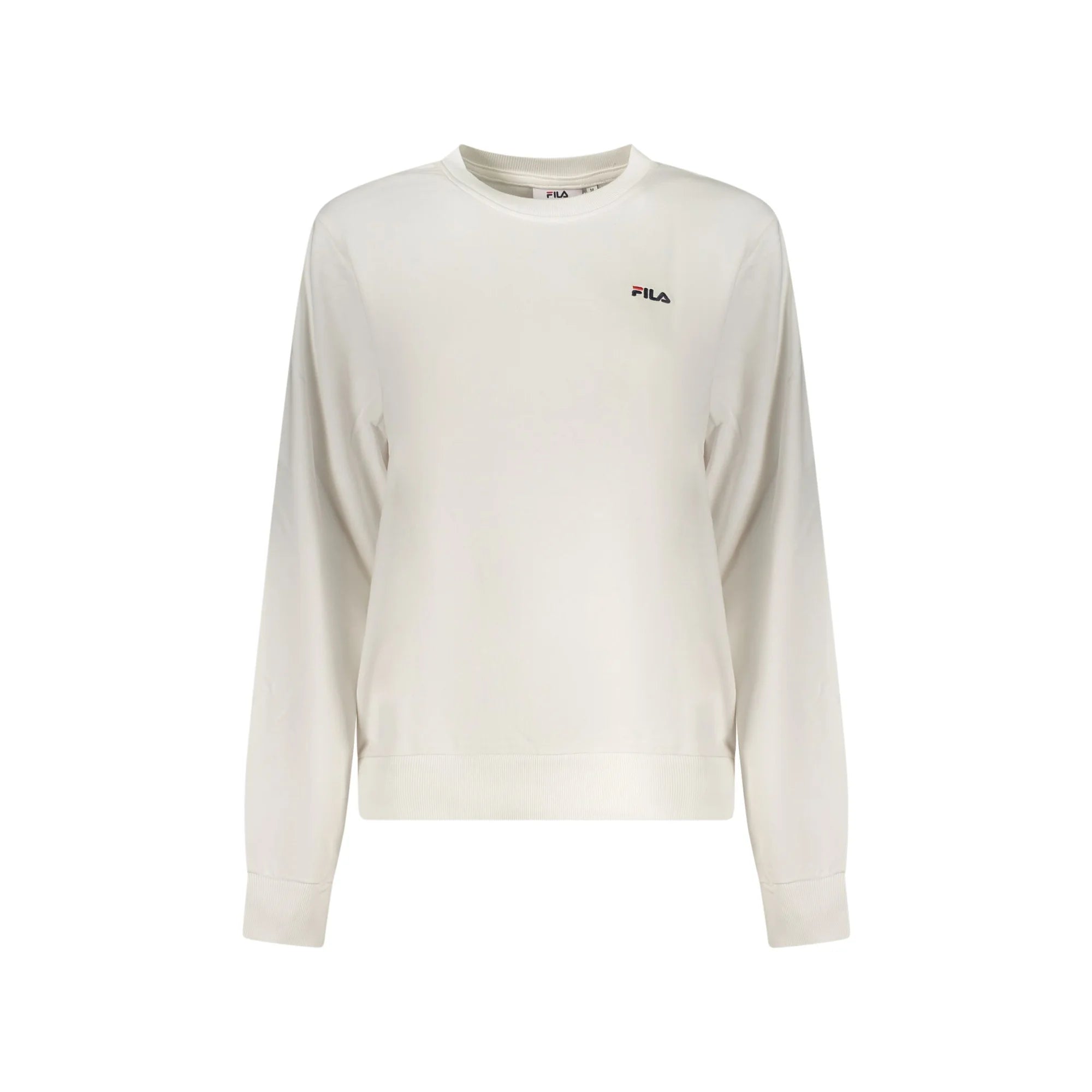 Fila Felpa Donna Bianca Girocollo Garzata Ricamo Logo Felpe Bianco - foto prodotto