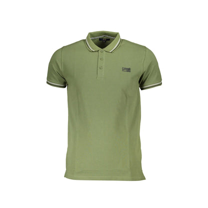 Cavalli Class Polo Maniche Corte Uomo Verde Stampa - foto prodotto