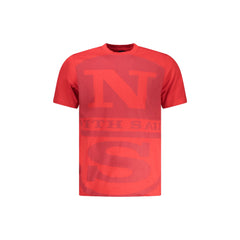 North Sails Camiseta de Manga Corta Hombre Roja Estampada