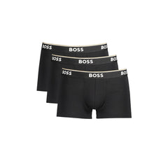 Boss Boxer Uomo Nero Stampa Logo