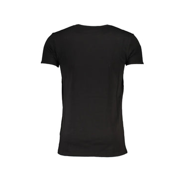 Cavalli Class T-Shirt Uomo Nera Girocollo Cotone Stampa Logo nero - vista 2