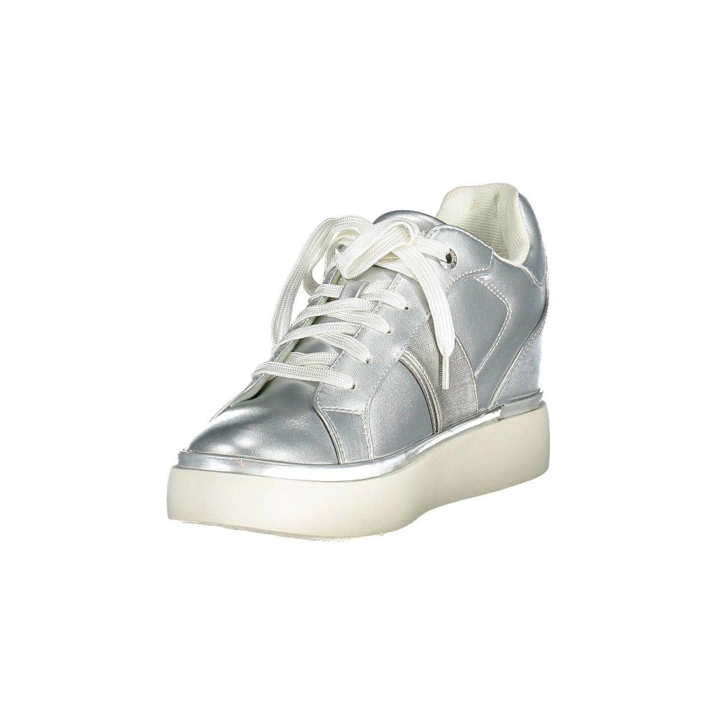 U.S. Polo Sneakers Donna Argento Lacci Dettagli Contrasto Logo U.S. Polo Best Price - vista 2