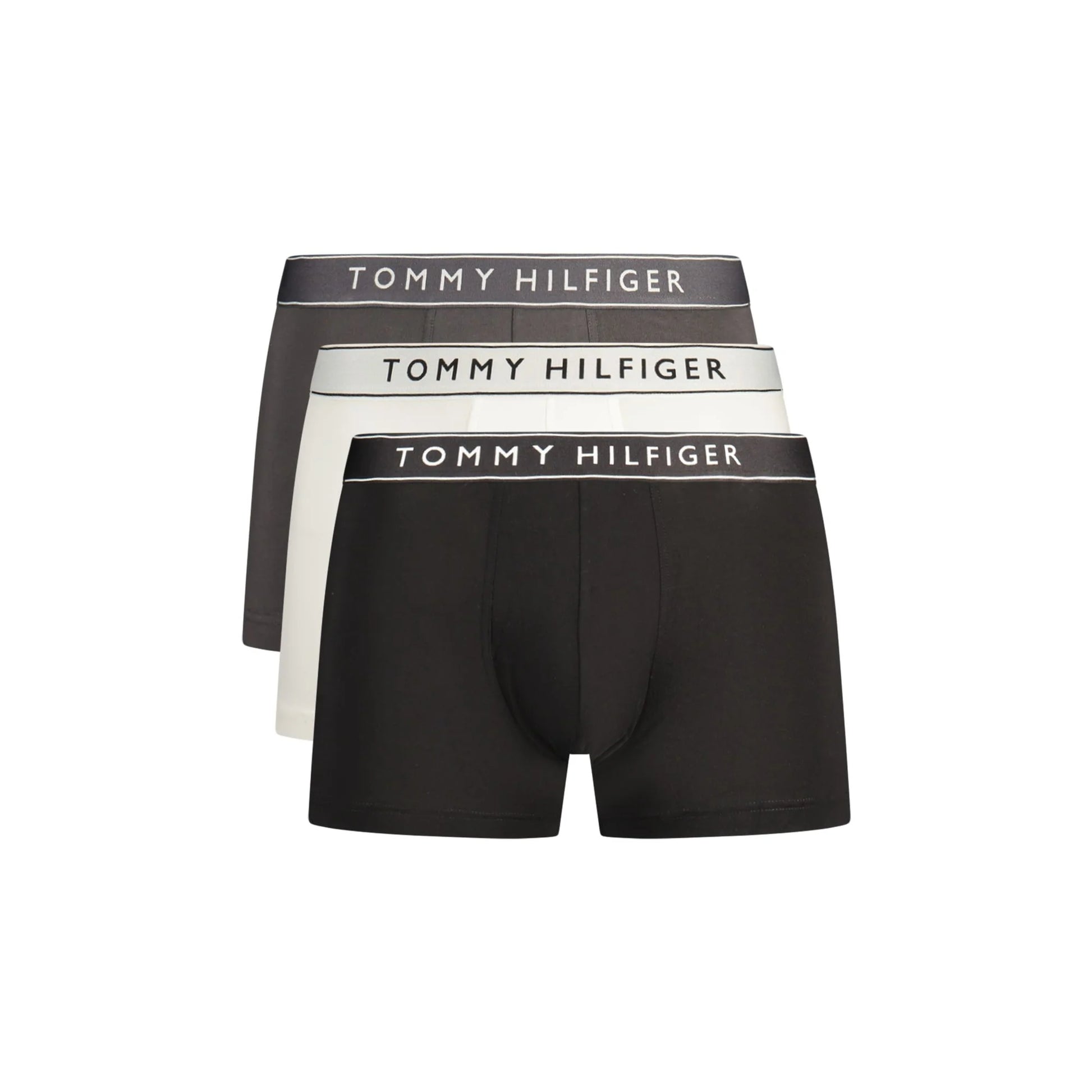Tommy Hilfiger Boxer Uomo Grigio Tri-Pack Elastico Stampa Logo Intimo - foto prodotto