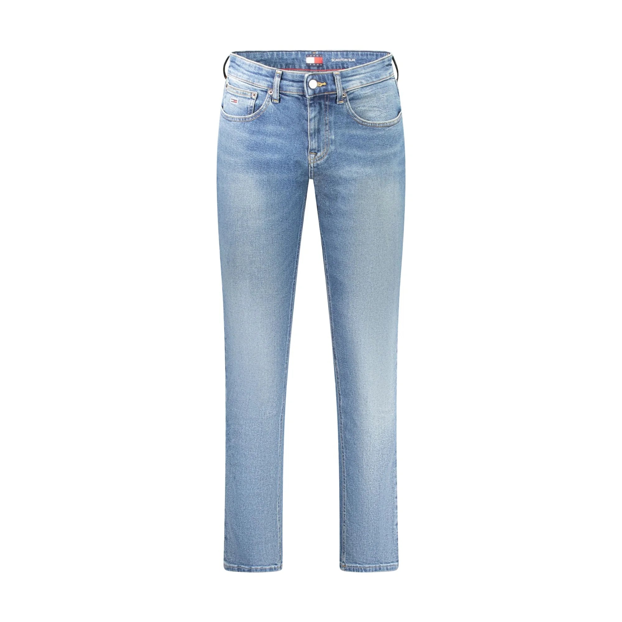 Tommy Hilfiger Jeans Uomo Blu Effetto Slavato Logo - foto prodotto