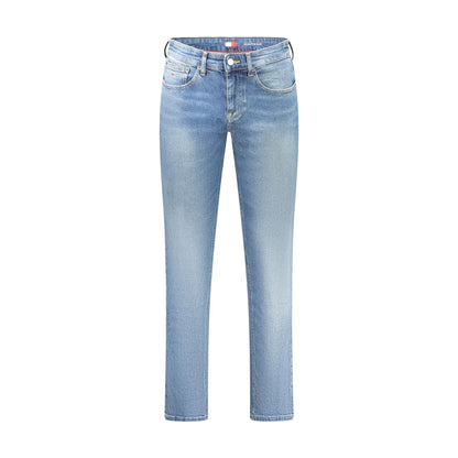 Tommy Hilfiger Jeans Uomo Blu Effetto Slavato Logo - foto prodotto