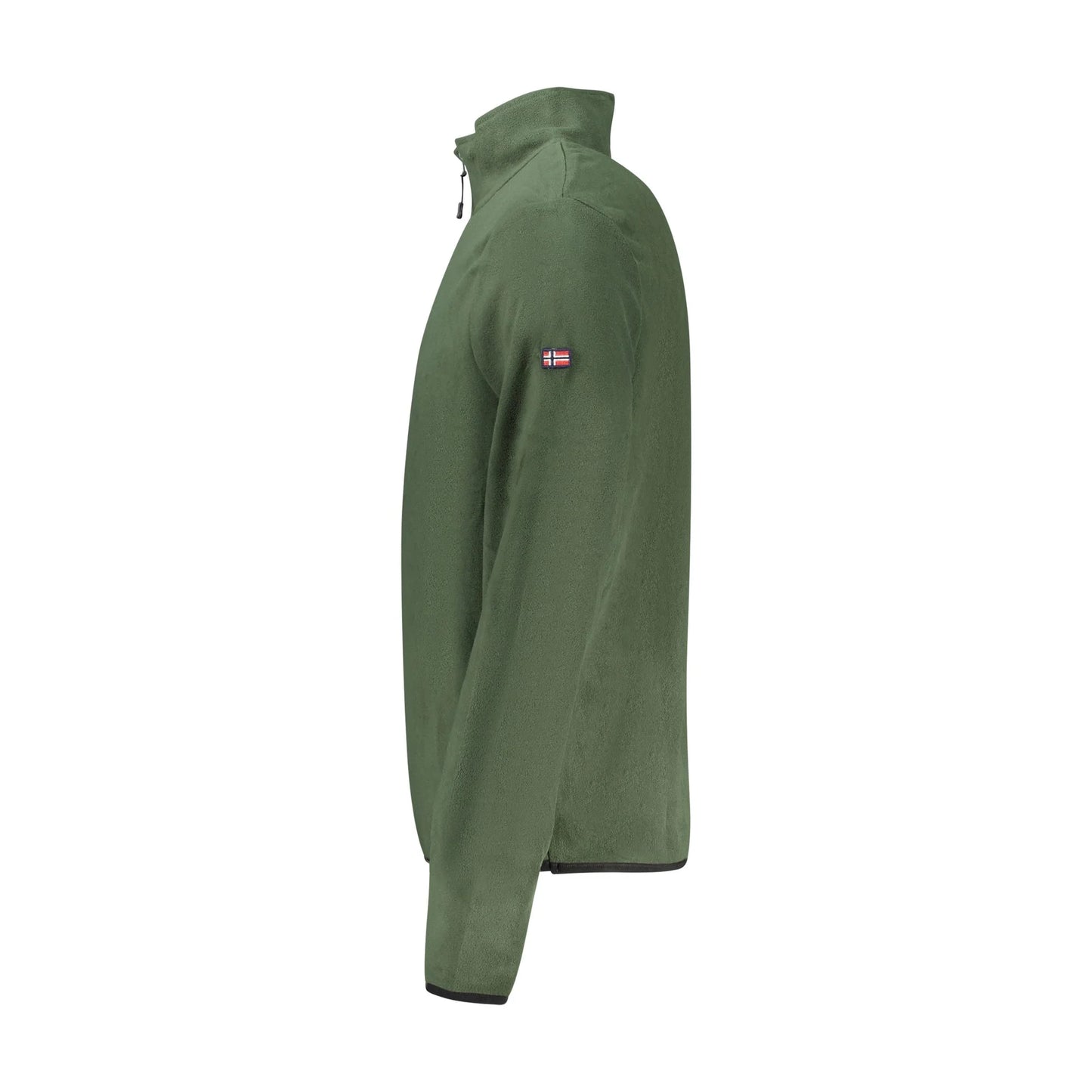 Norway 1963 Felpa Uomo Verde Mezza Zip Pile Applicazione Logo Felpe - vista 3