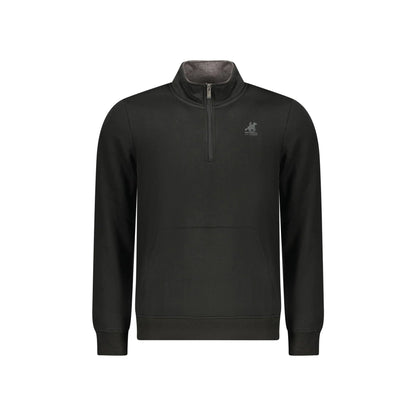 U.S. Grand Felpa Uomo Nera Mezza Zip Felpata Logo Felpe Nero - foto prodotto