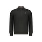 U.S. Grand Felpa Uomo Nera Mezza Zip Felpata Logo Felpe Nero - foto prodotto