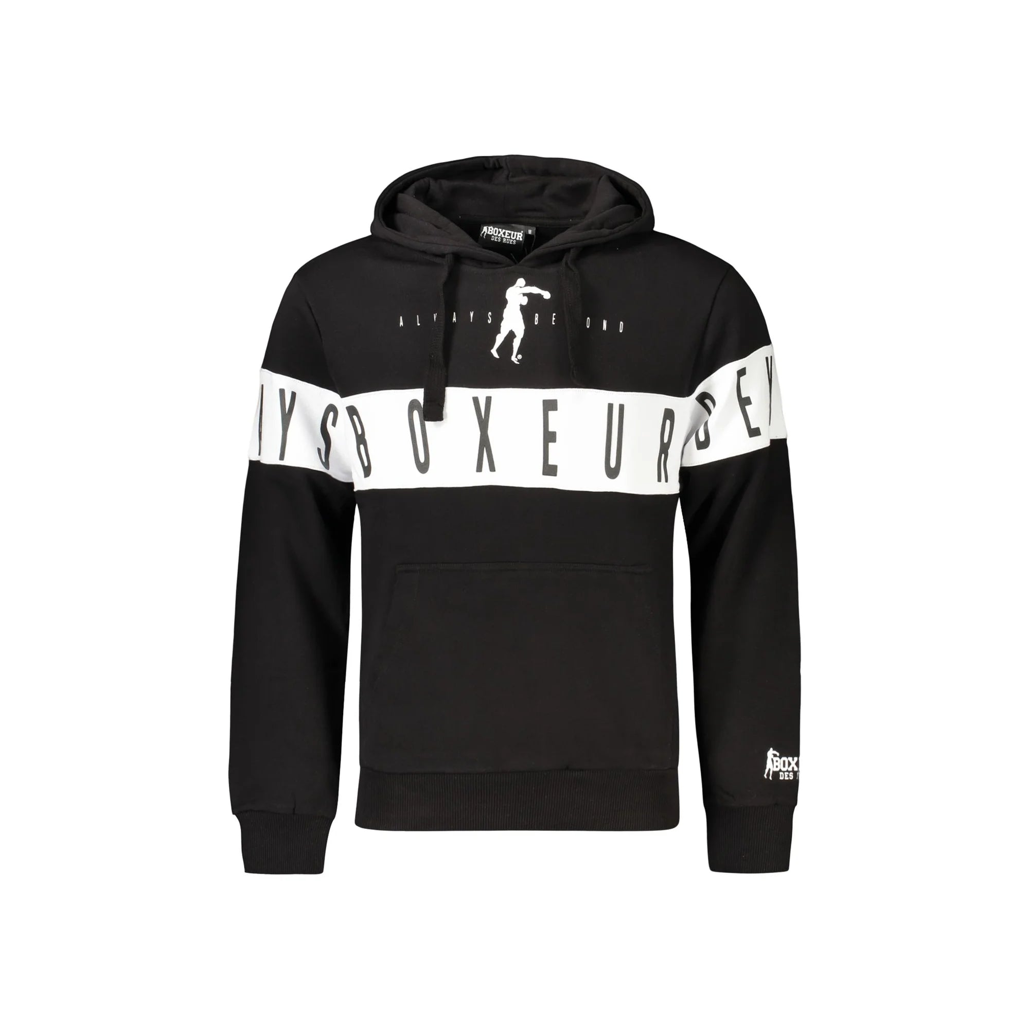 BOXEUR DES RUES FELPA SENZA ZIP UOMO NERO