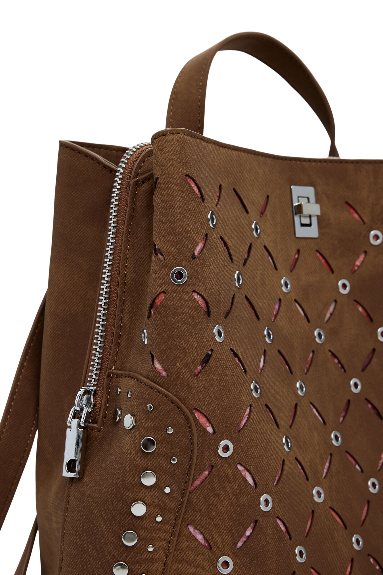 DESIGUAL Zaino Donna Marrone Yankee Metal Patch Sumy Mini