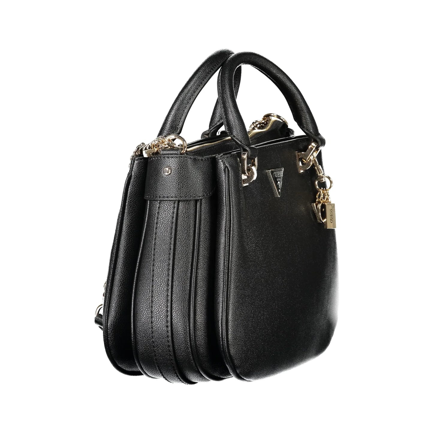 Guess Jeans Borsa a Tracolla Donna Nera Dettagli a Contrasto Borse nero - vista 3