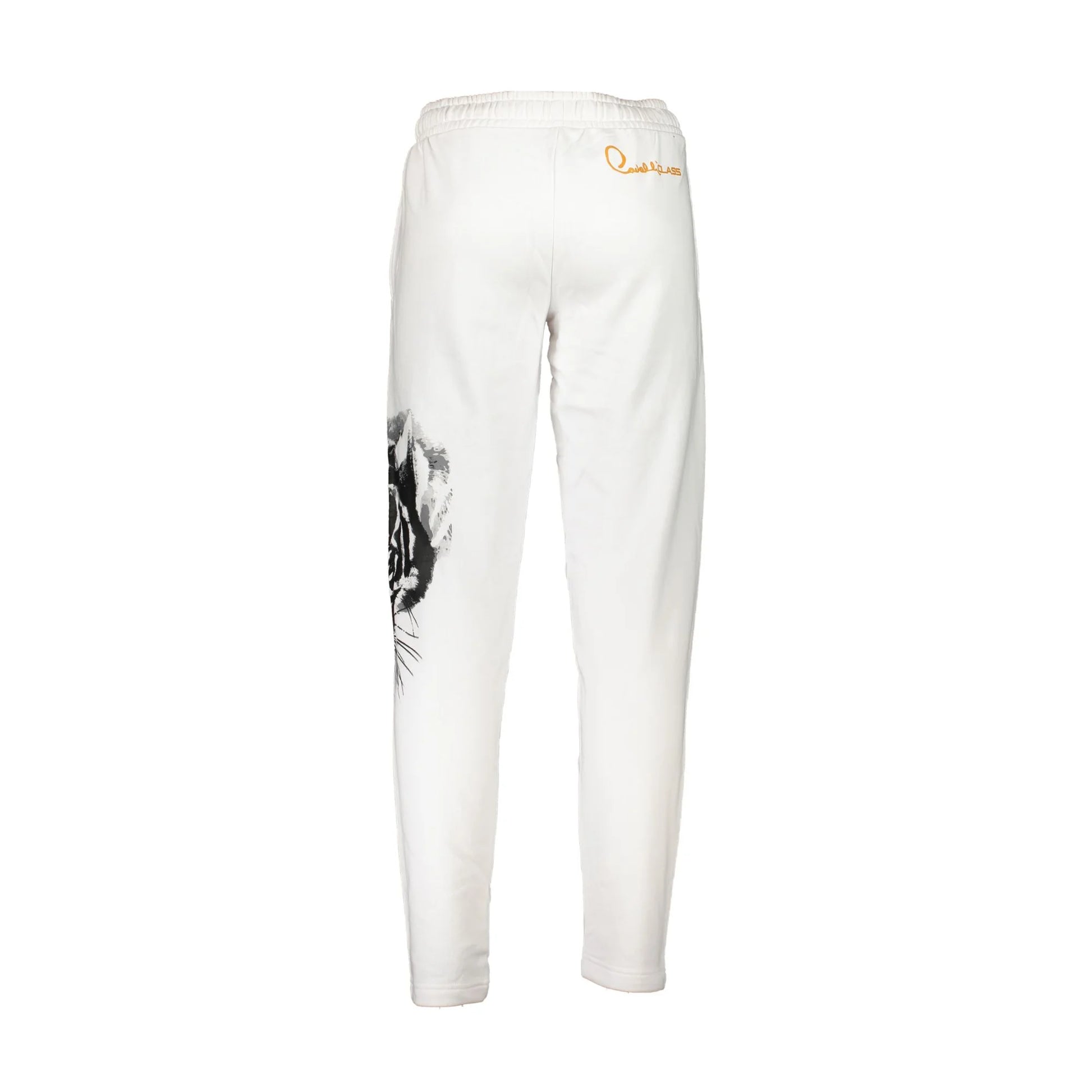 Cavalli Class Pantaloni Uomo Bianco Stampa Logo - vista 2