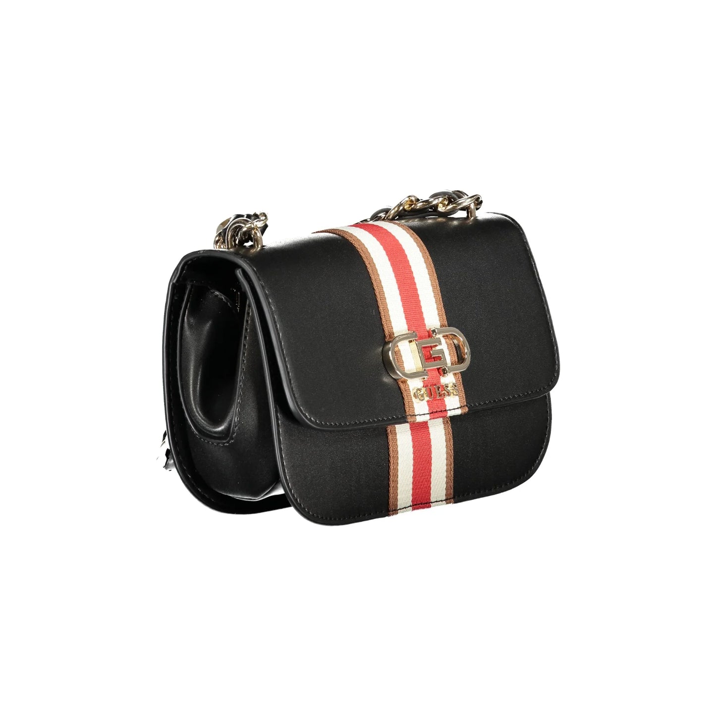GUESS JEANS Borsa Donna a Tracolla Nera Nelka con Catena Borse nero - vista 3