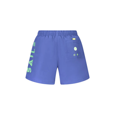 North Sails Costume da Mare Uomo Blu Stampa Logo - vista 2