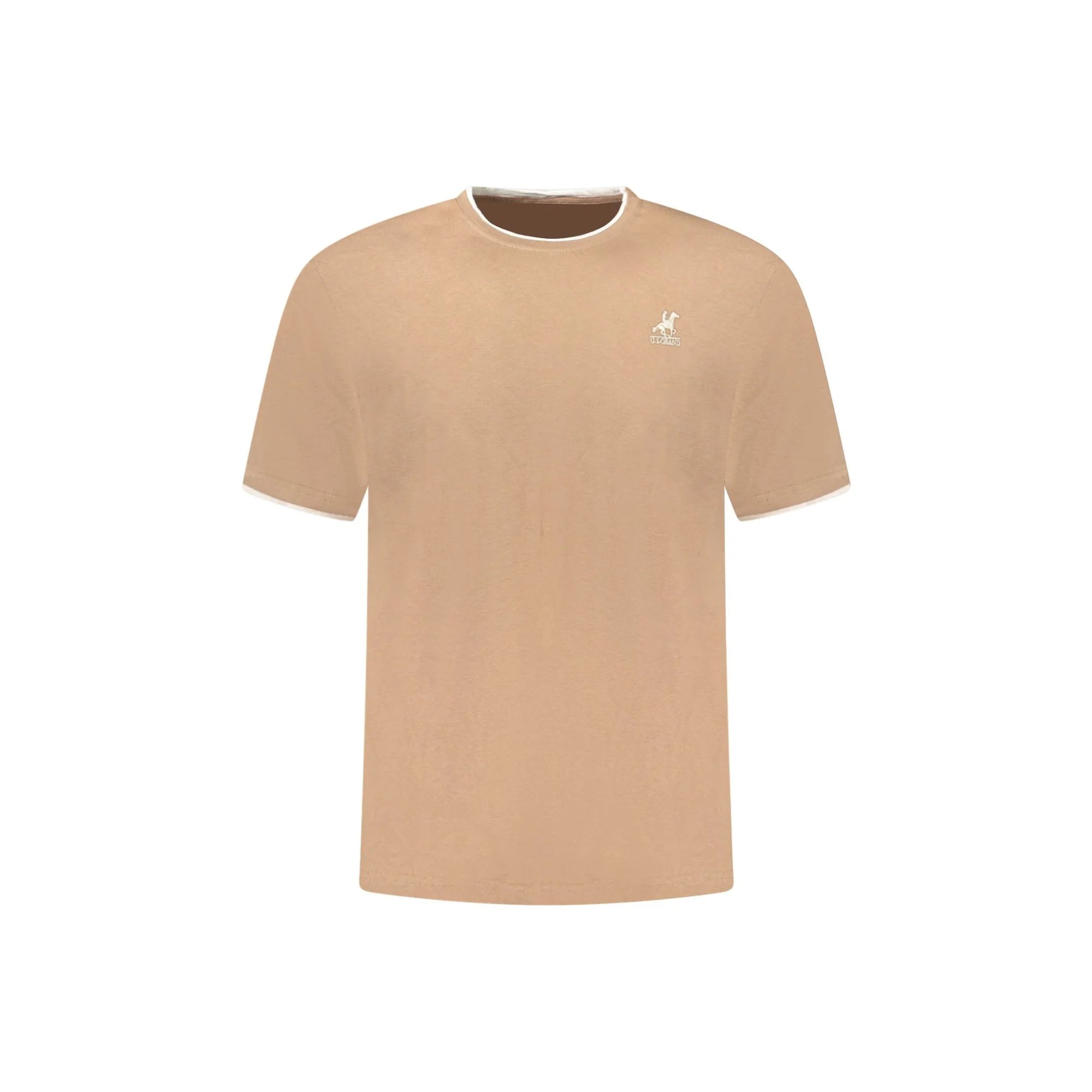 U.S. GRAND POLO T-SHIRT MANICHE CORTE UOMO MARRONE