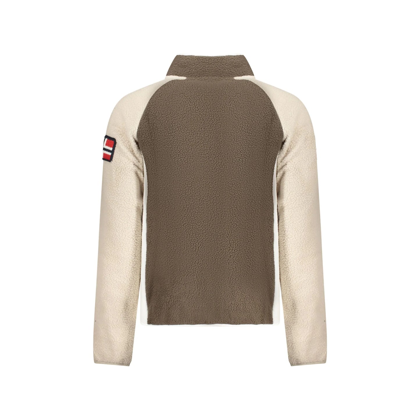 Norway 1963 Felpa Uomo Marrone con Zip Pile Ricamo Logo Felpe - vista 2