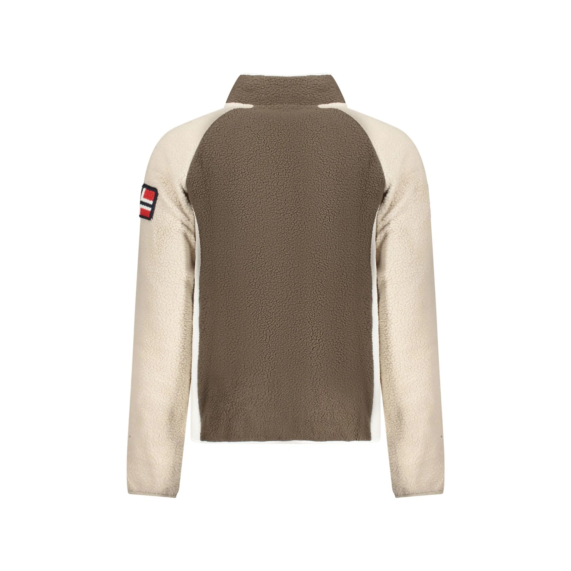 Norway 1963 Felpa Uomo Marrone con Zip Pile Ricamo Logo Felpe - vista 2