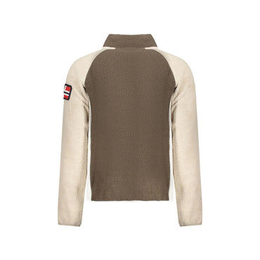 Norway 1963 Felpa Uomo Marrone con Zip Pile Ricamo Logo Felpe - vista 2