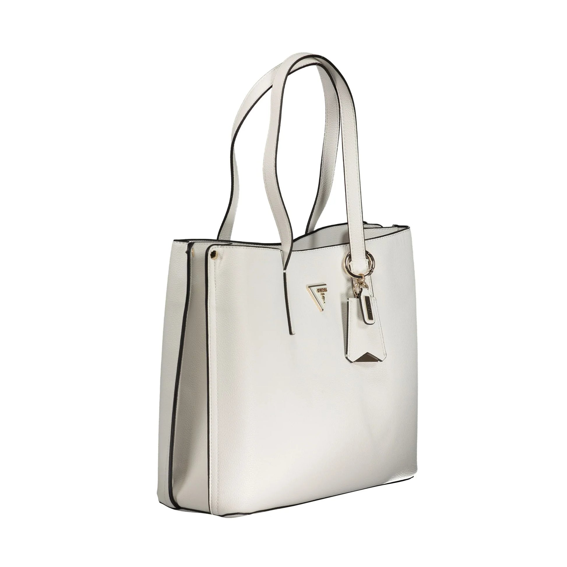 GUESS JEANS Borsa Donna Bianca Meridian a Spalla con Tasche Esterne e Zip Borse bianco - vista 3