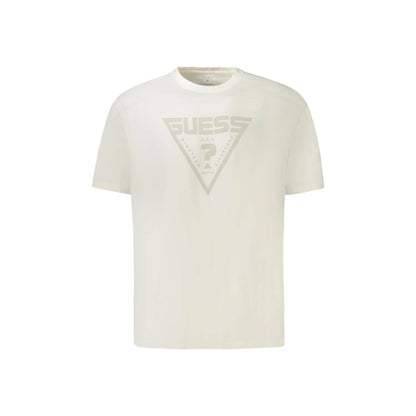 Guess Jeans T-Shirt Maniche Corte Uomo Bianca Stampa Logo Bianco - foto prodotto