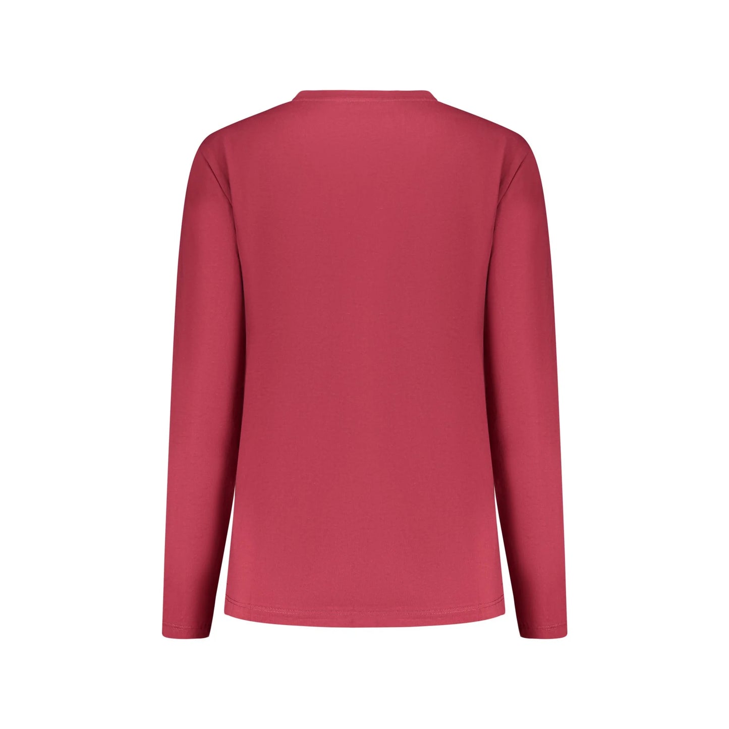 North Sails T-Shirt Maniche Lunghe Donna Rossa Stampa in Rilievo Logo rosso - vista 2