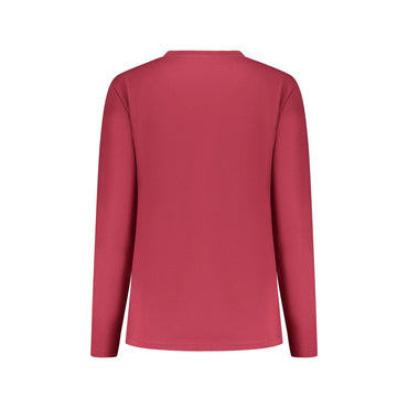 North Sails T-Shirt Maniche Lunghe Donna Rossa Stampa in Rilievo Logo rosso - vista 2