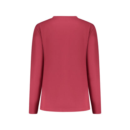 North Sails T-Shirt Maniche Lunghe Donna Rossa Stampa in Rilievo Logo rosso - vista 2