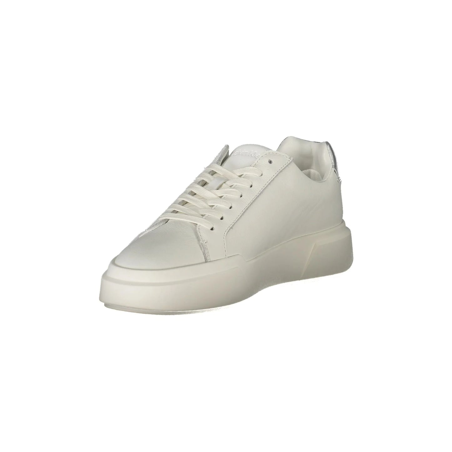 CALVIN KLEIN Sneakers Donna Bianche con Lacci e Dettagli in Argento bianco - vista 3