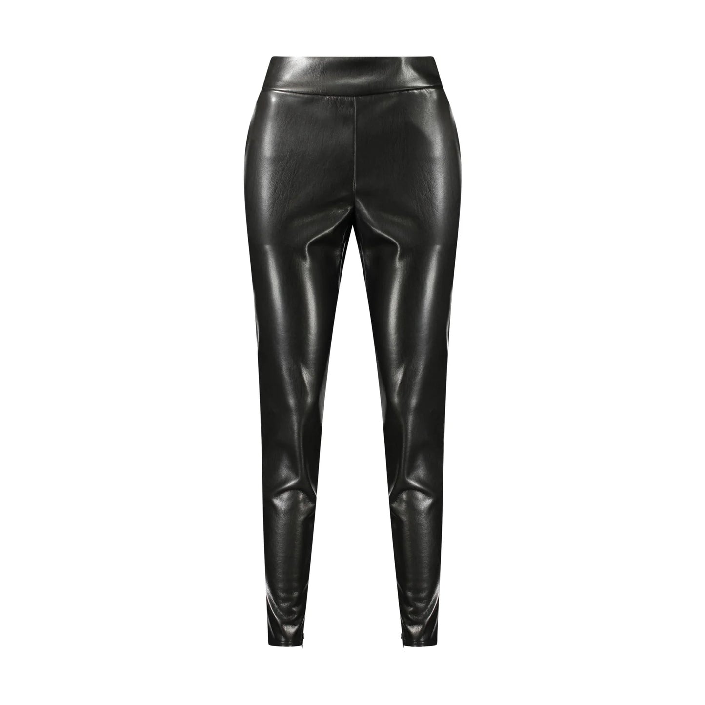 Guess Jeans Pantaloni Donna Nero Zip Laterale e alle Caviglie Logo - foto prodotto