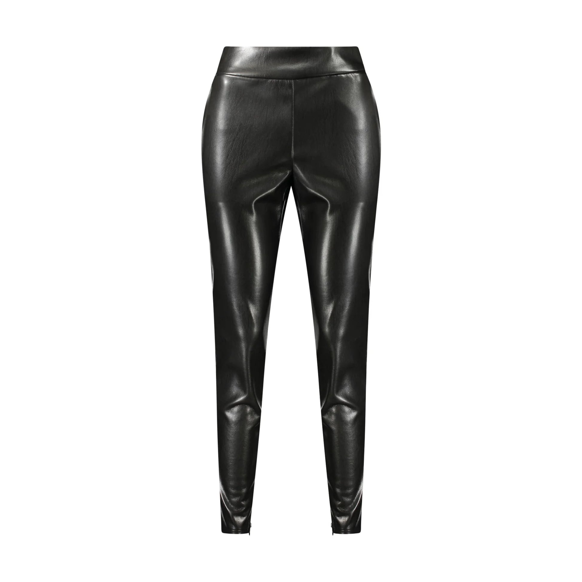Guess Jeans Pantaloni Donna Nero Zip Laterale e alle Caviglie Logo - foto prodotto